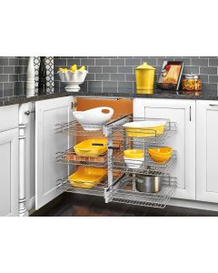 Pull-Out Blind Corner Basket Organizer