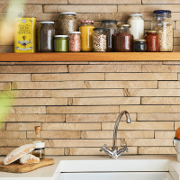 open shelf pantry