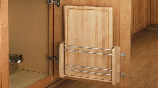 Cutting board door organizer